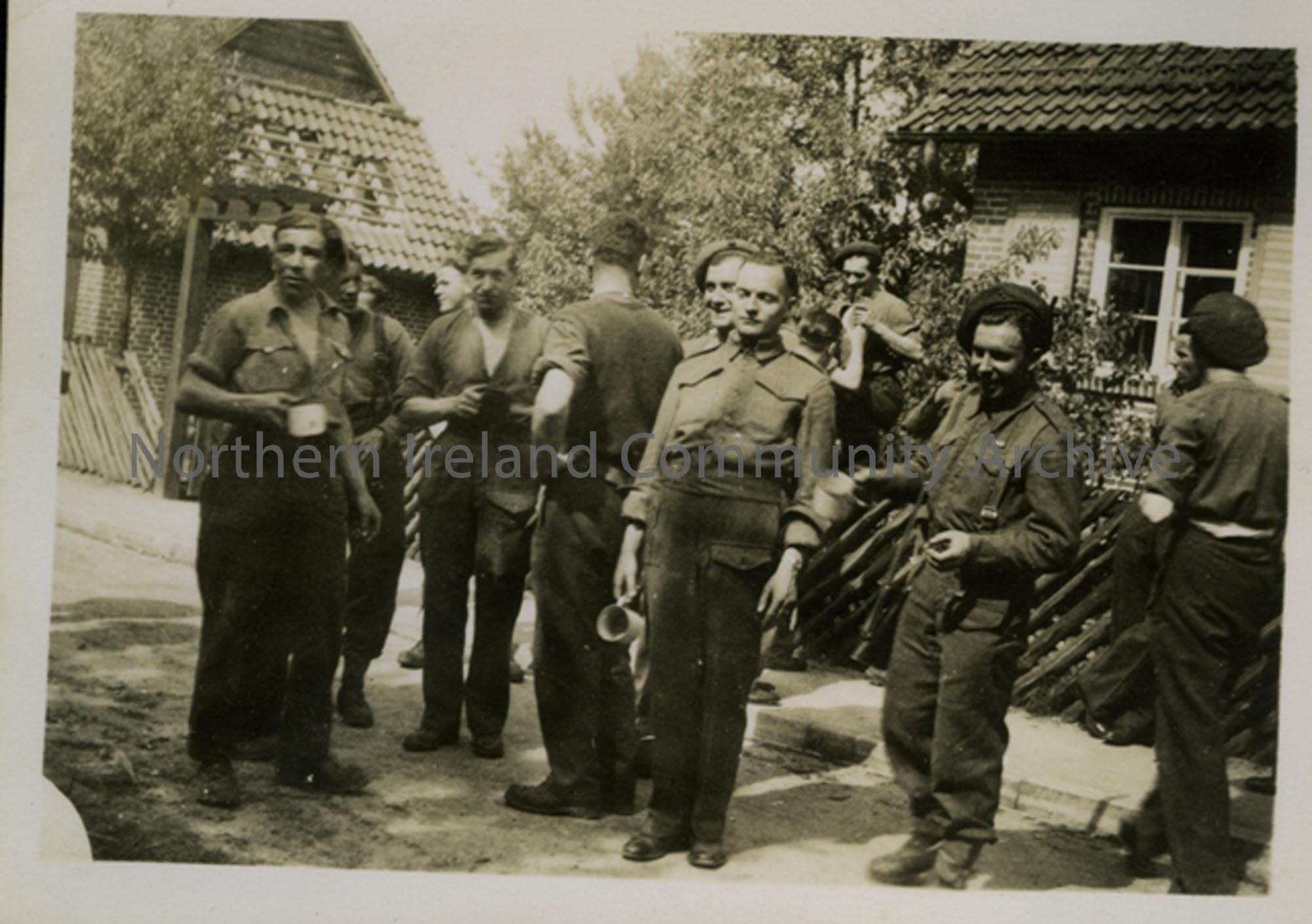 Group of soldiers in Damme Village Germany
