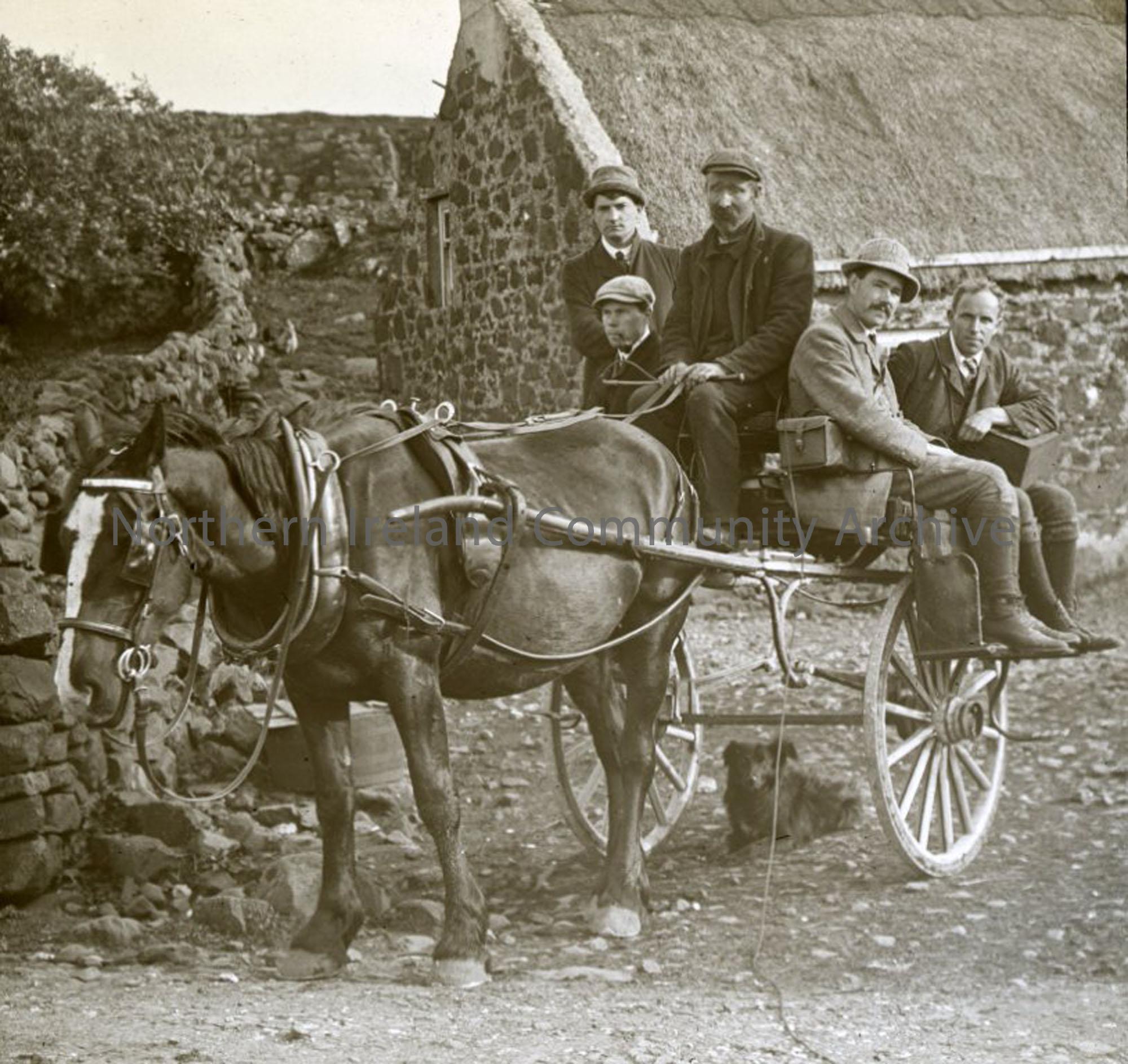 Jaunting car on Rathlin as titled by Sam Henry