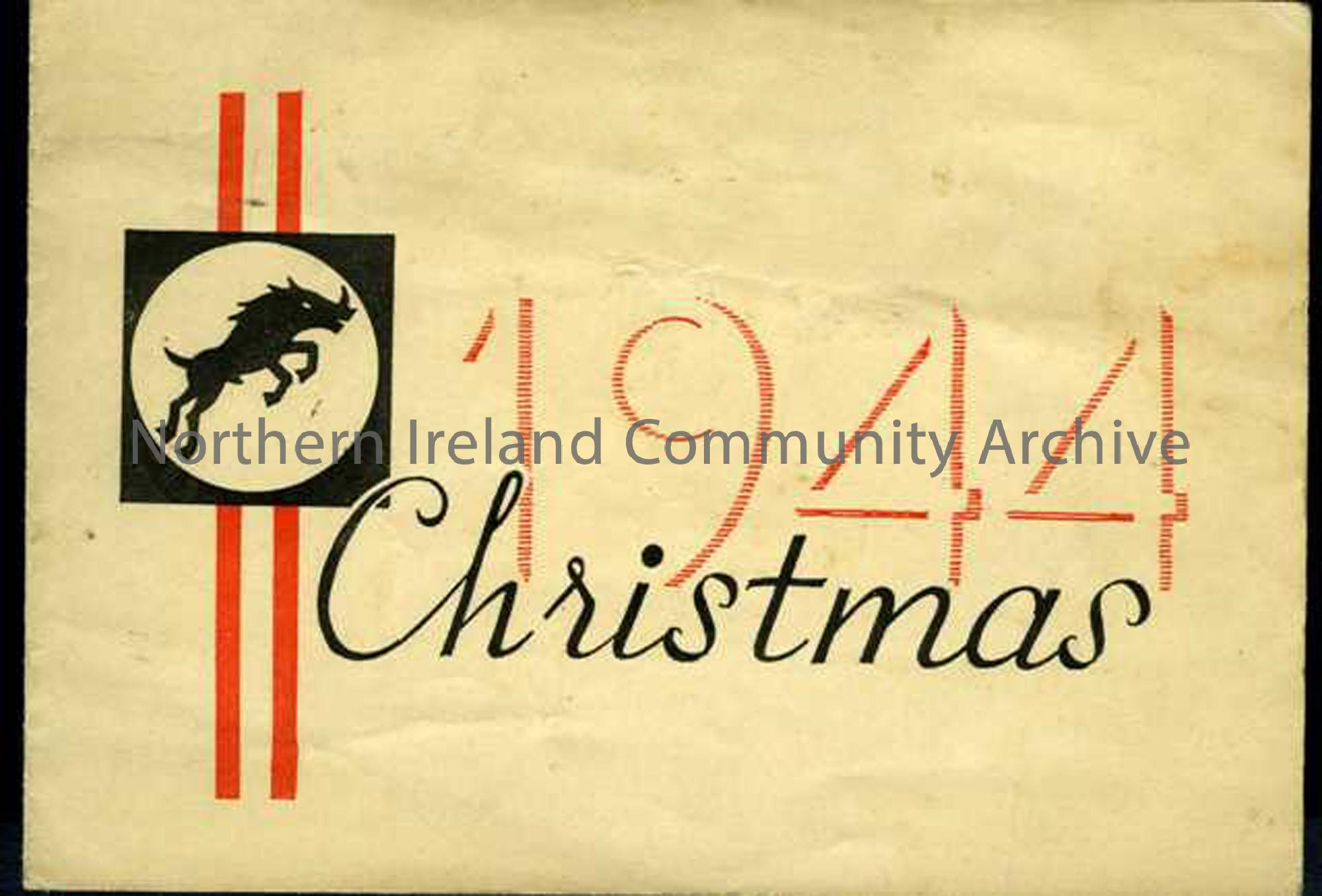 1944 Christmas card for soldiers