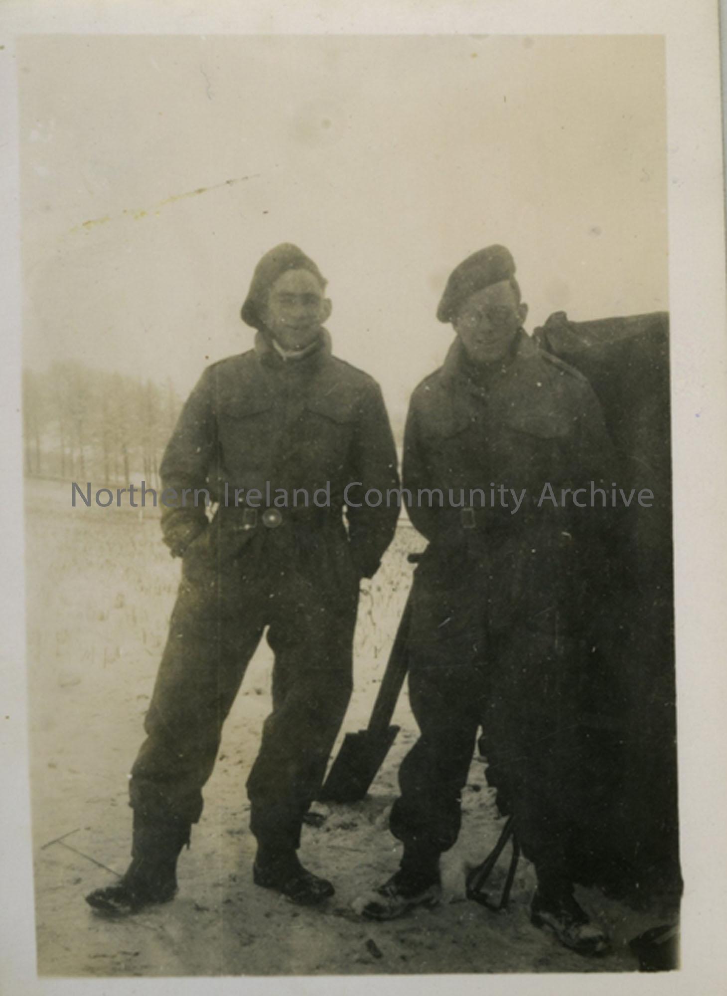 2 soldiers in the snow