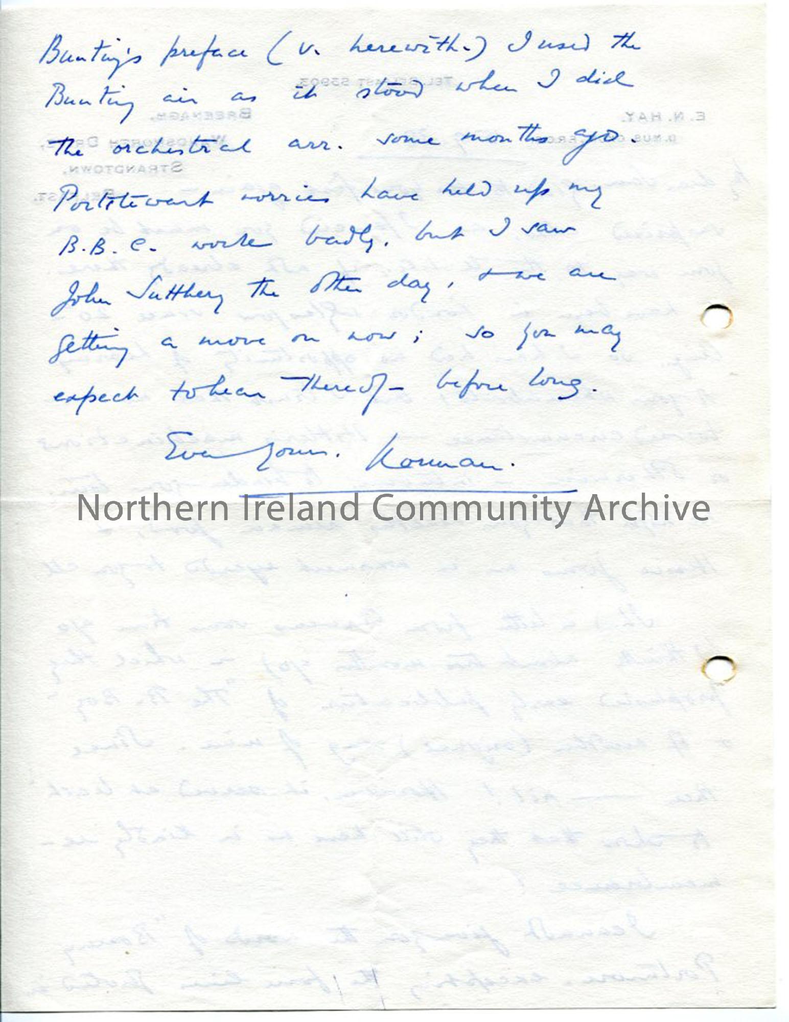 Page 2 of 2: Letter from Norman Hay, 15.9.1938.