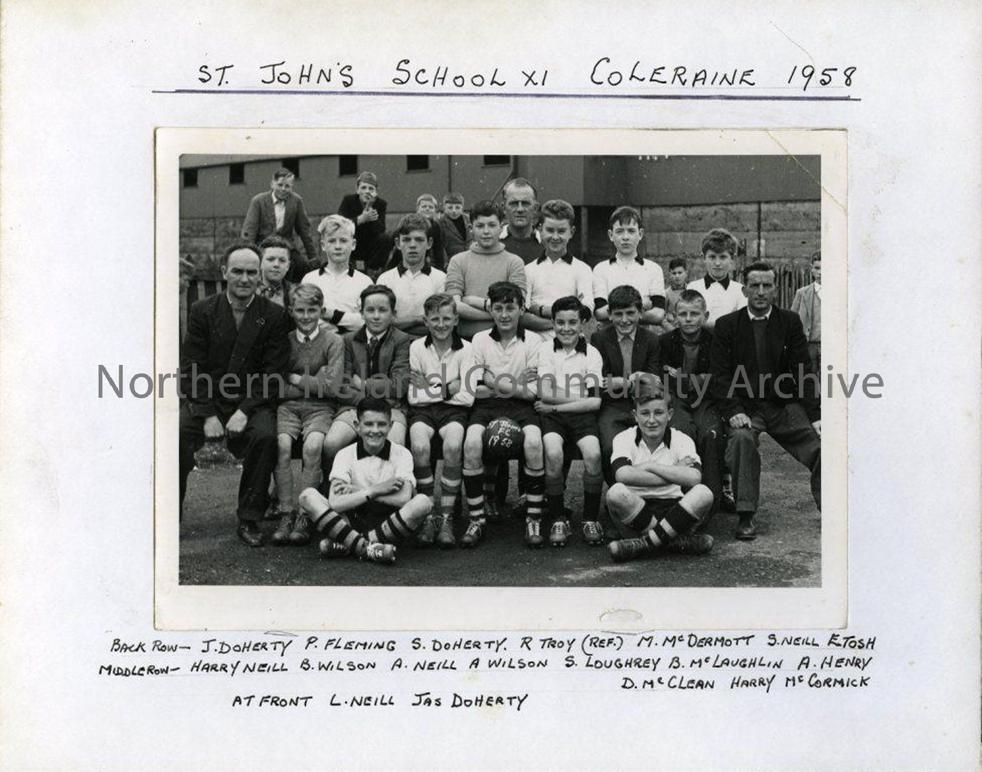 St John’s School XI 1958