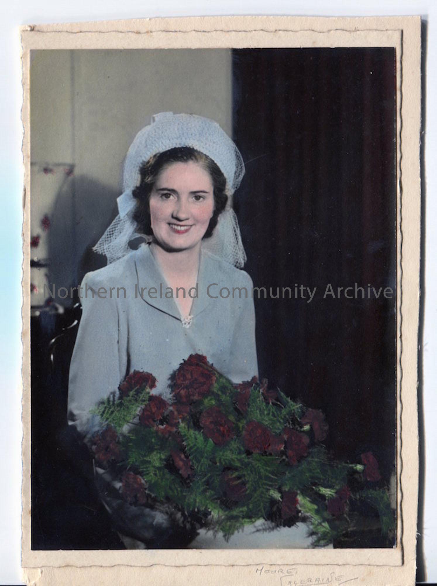 Alice Bradley, née Winton, on her wedding day c1948