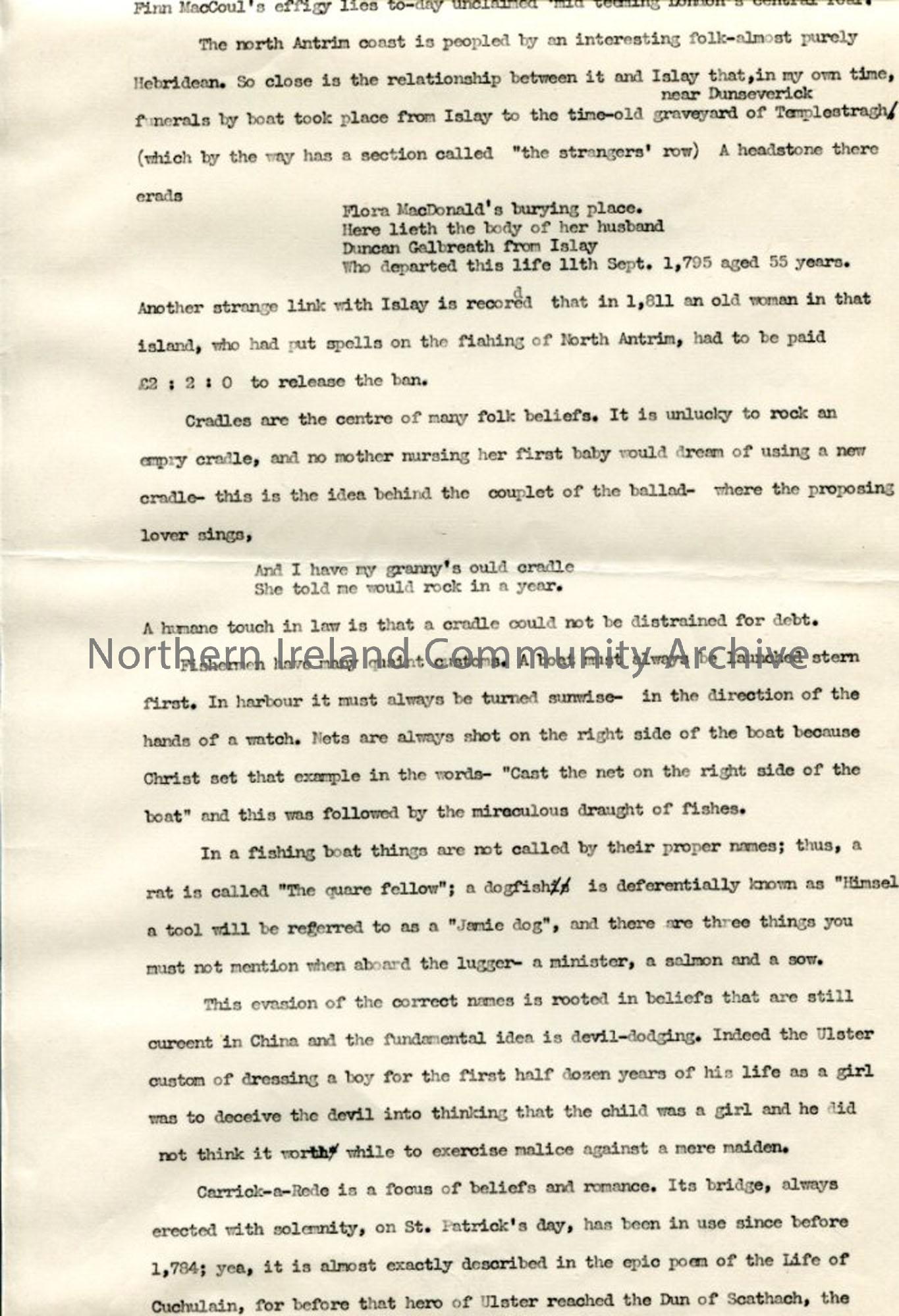 Page 5 of 13 – Script – ‘Undiscovered Ulster – Co. Antrim’