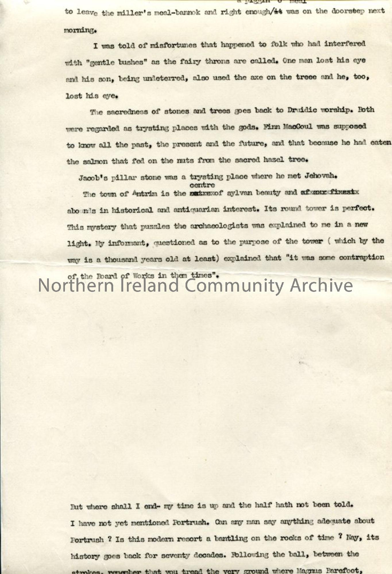 Page 9 of 13 – Script – ‘Undiscovered Ulster – Co. Antrim’