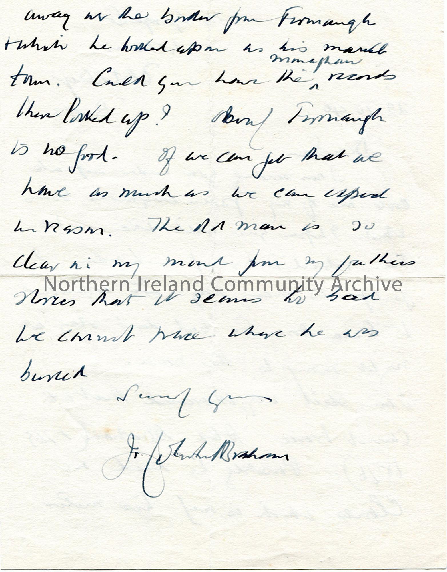 Letter from James Johnston Abraham 22.10.1940 (2)