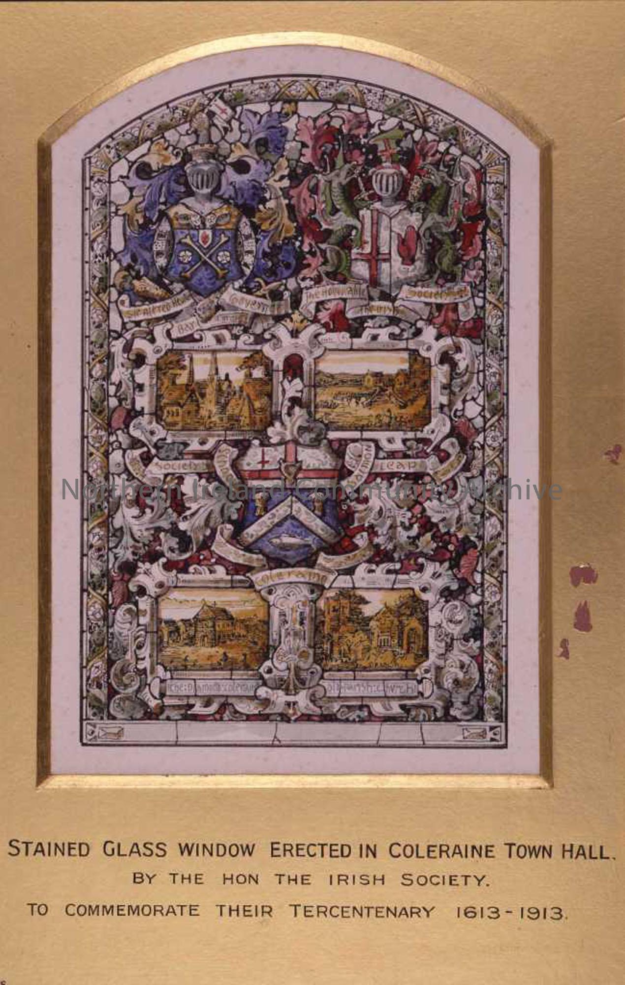 Design for The Honourable The Irish Society’s  stained glass window