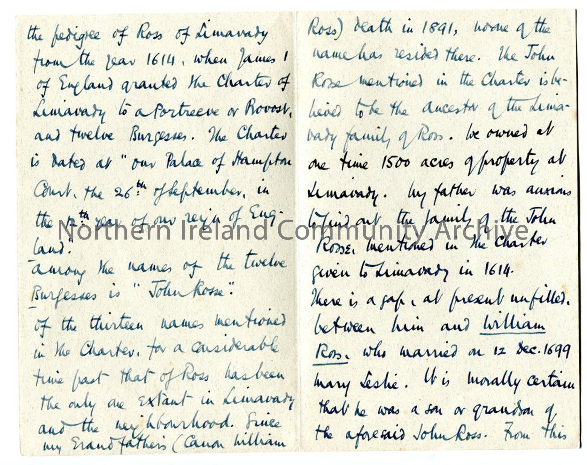 Page two of letter from Rev Trelawney-Ross, 25.9.1942