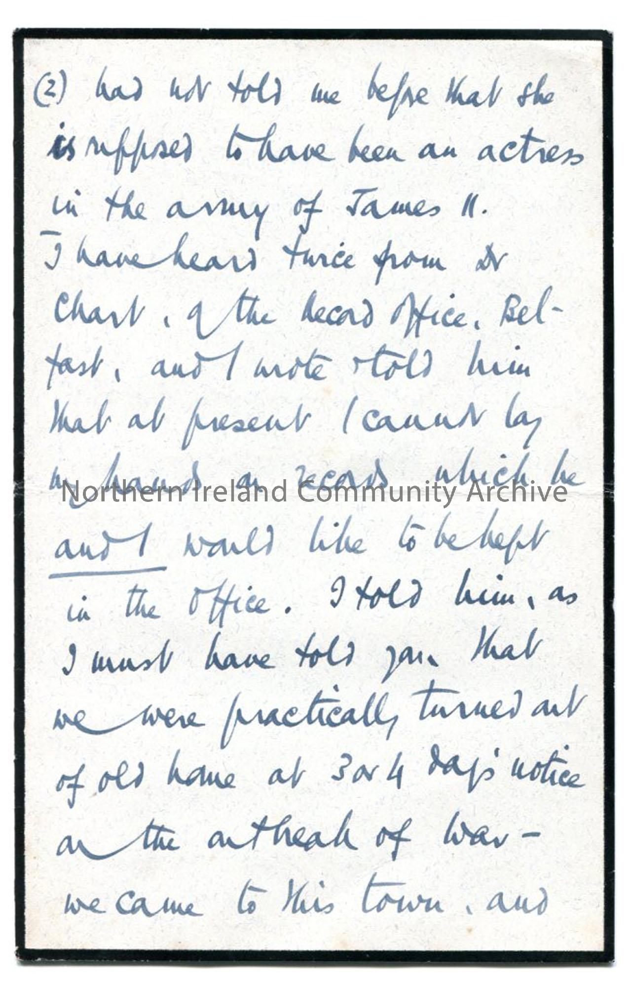 Page four of letter from Rev Trelawney-Ross, 25.9.1942