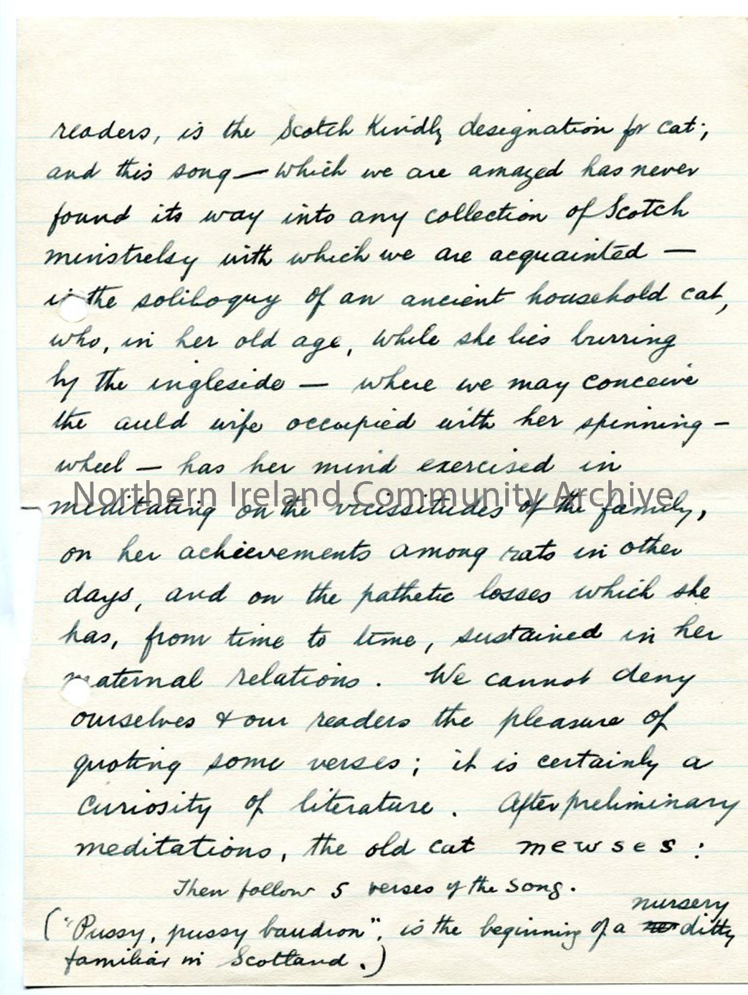 Page three: letter from A M Irwin, 12.1.1940