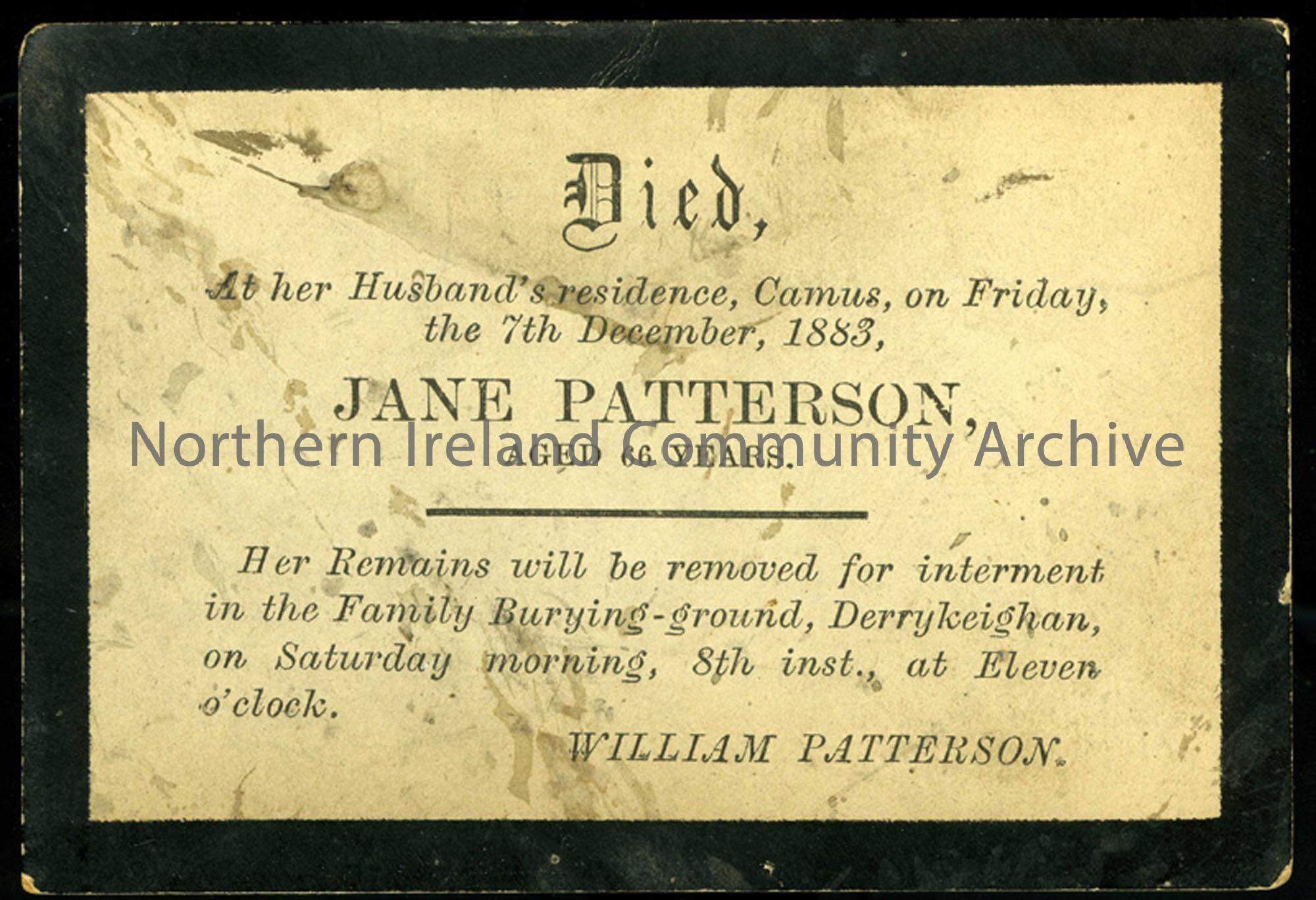 Funeral Card (4861)