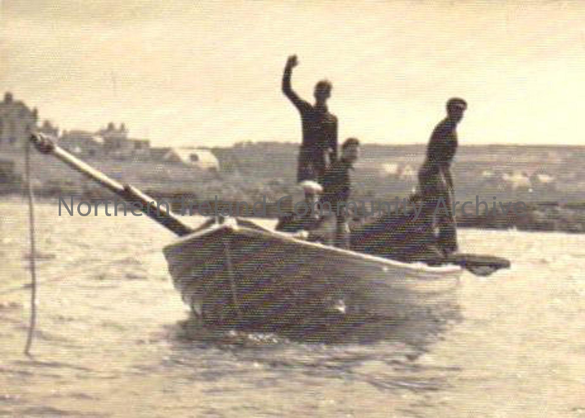 Portballintrae fishermen in 1945, Bushmills