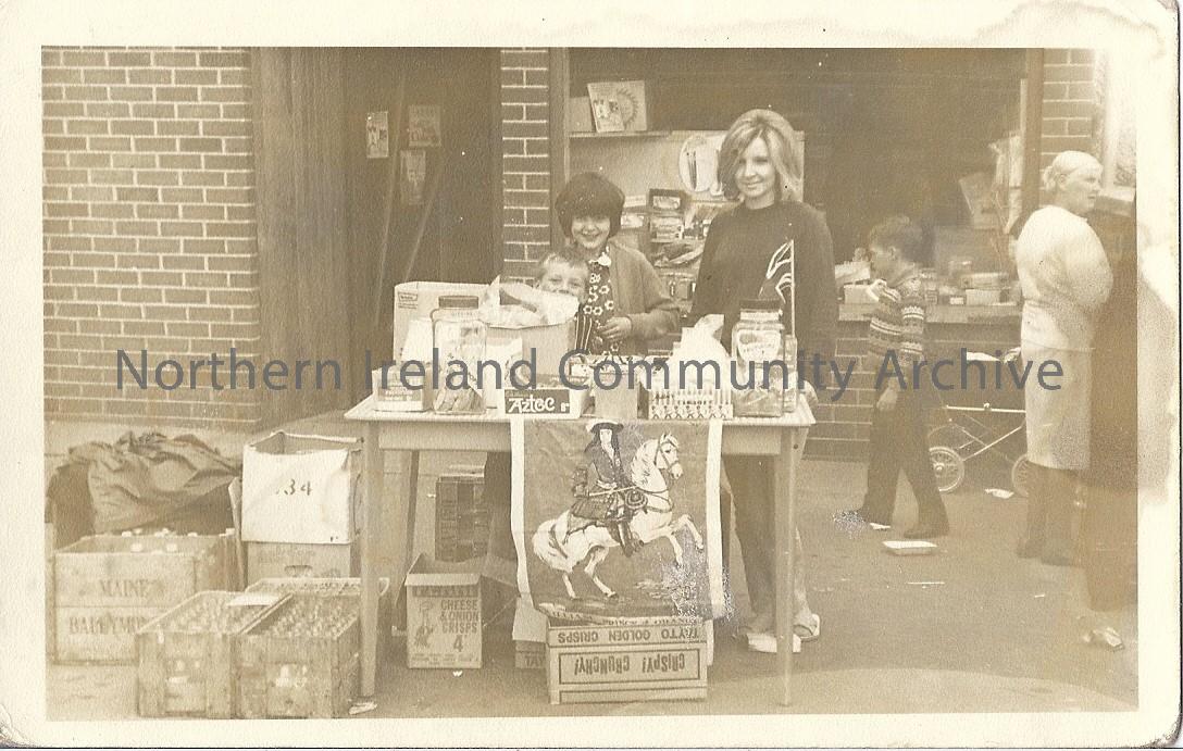 12th July stall outside W.A.Hall Fish and Chip Shop, 1969