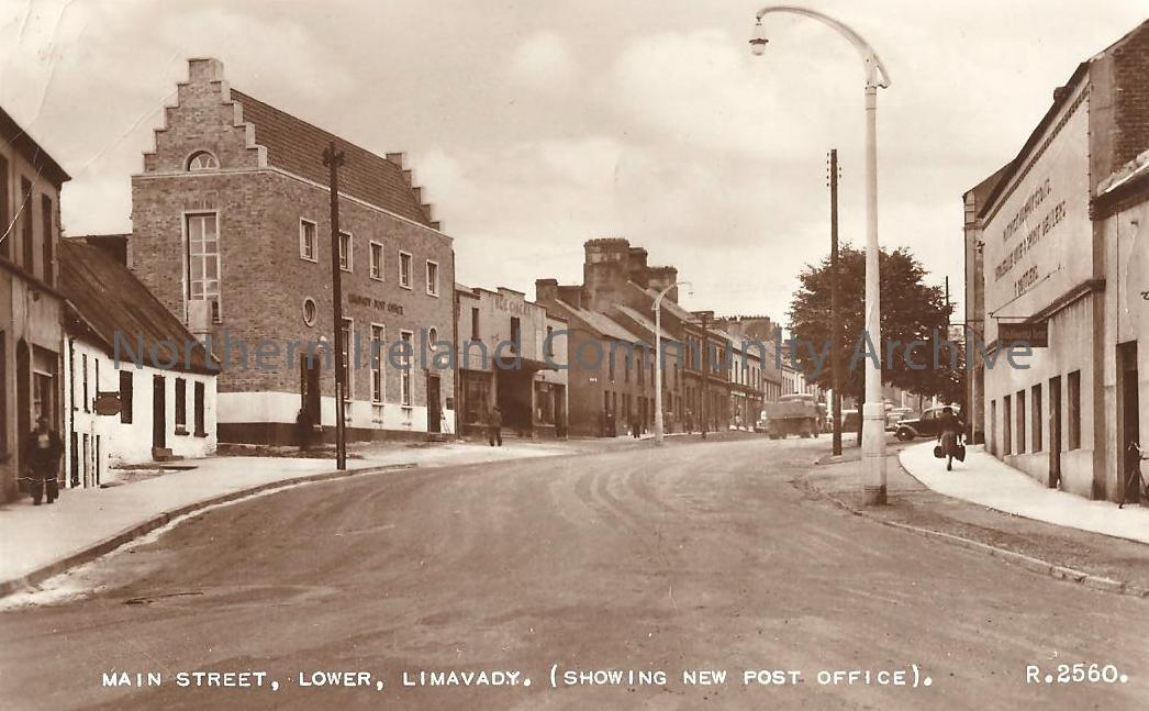 Main Street, lower, Limavady (showing New Post office)