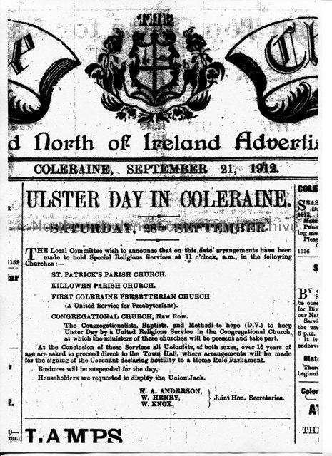 “Ulster Day in Coleraine”