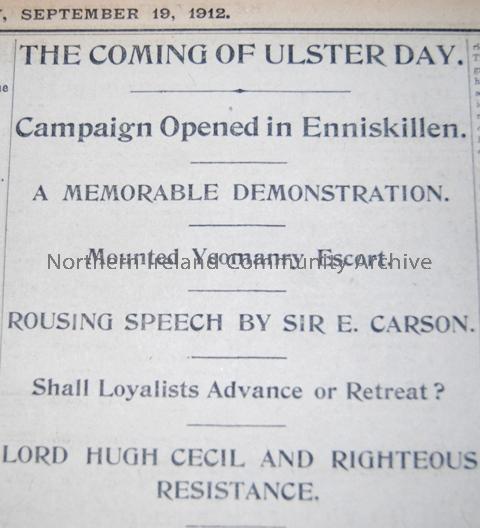 “The Coming of Ulster Day”