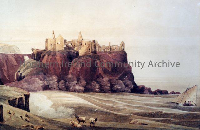 Watercolour of Dunluce Castle