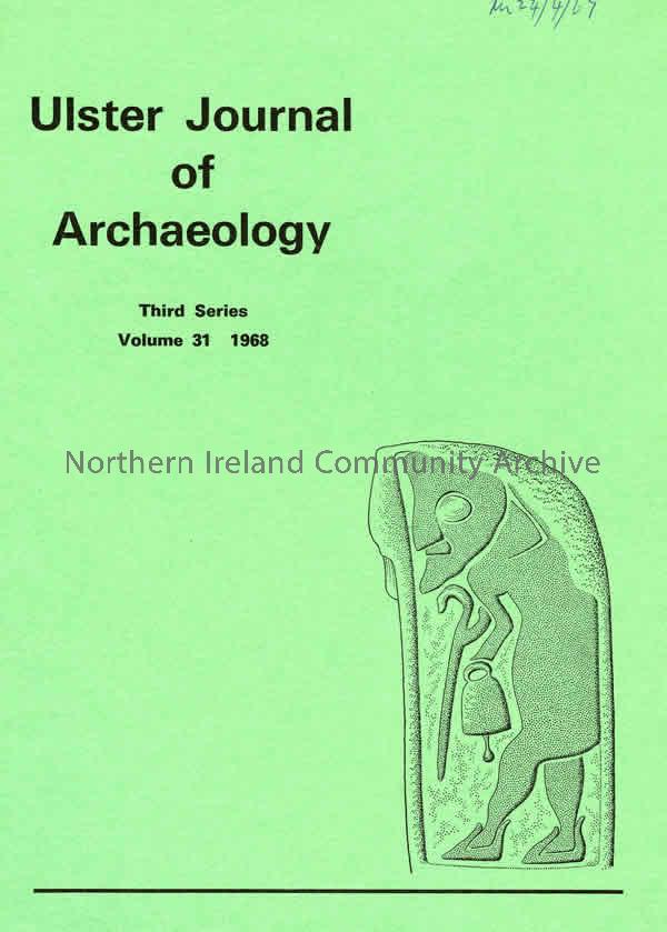 book titled, Ulster Journal of Archaeology. Third Series Volume 31, 1968. With letter titled, Manx Archaeological Survey (1666)