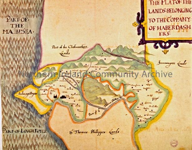 Map showing Haberdashers Company lands