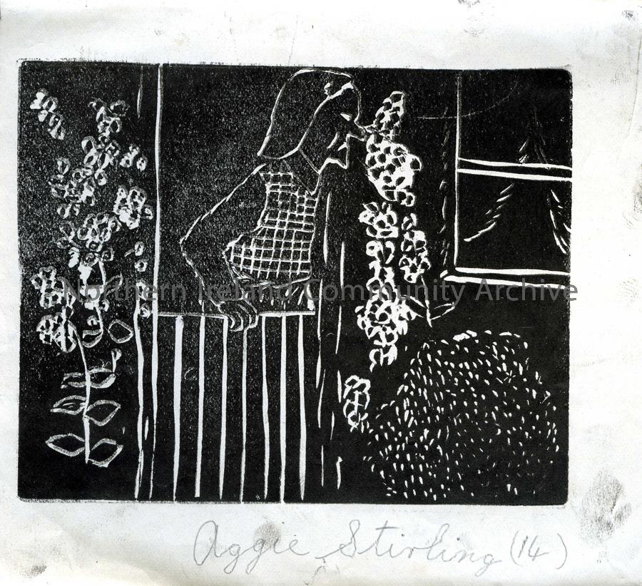 Lino print by Aggie Stirling
