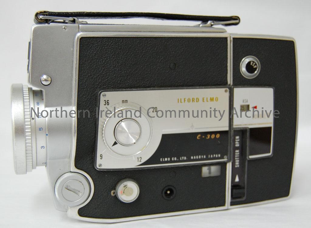 Ilford Elmo c- 300 cine camera with filter – 2006.200 (1)