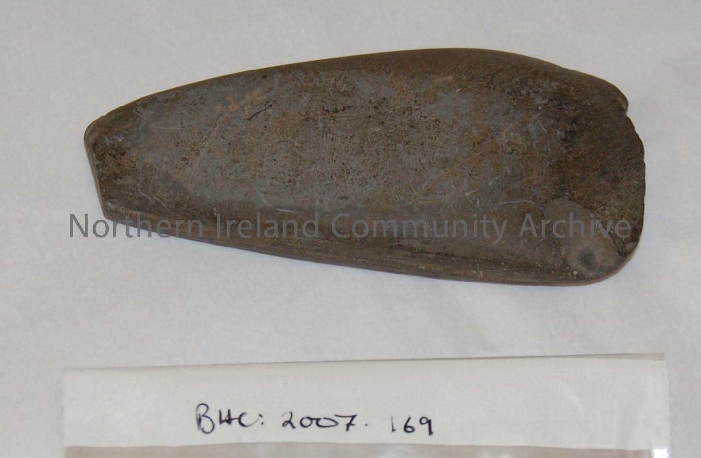 Polished stone axe, Stone Age. – 2007.169 (2)
