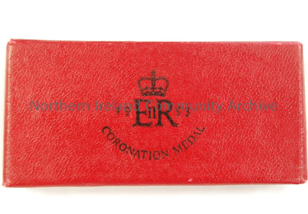 Coronation Medal in original red box with instructions for wearing leaflet. 2nd June 1953 – 2010.398 (2)