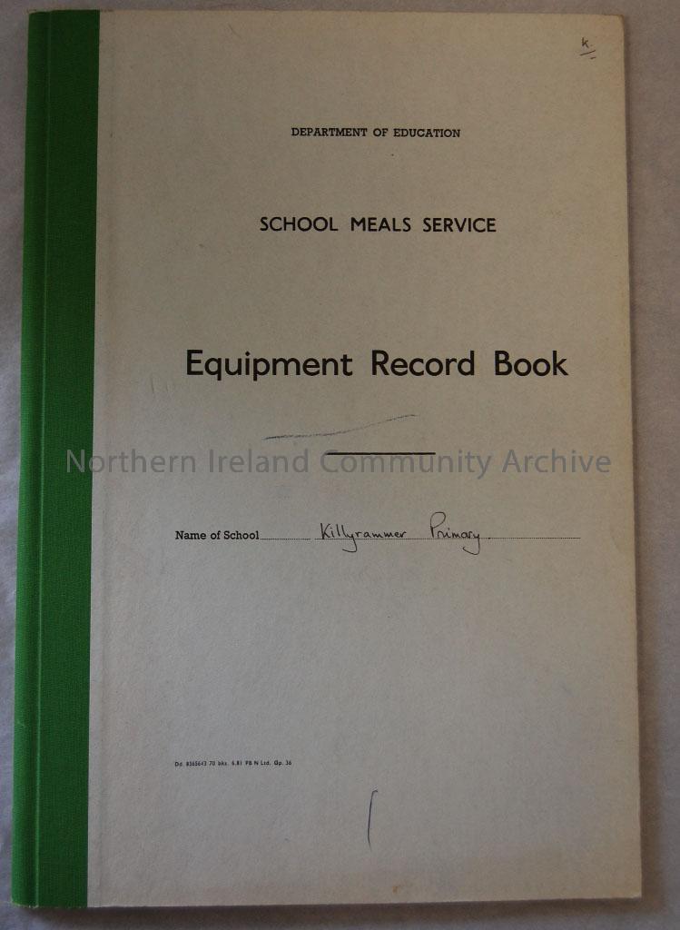 School meals service Equipment. For the years 1973-1986. – 2010.570 (2)