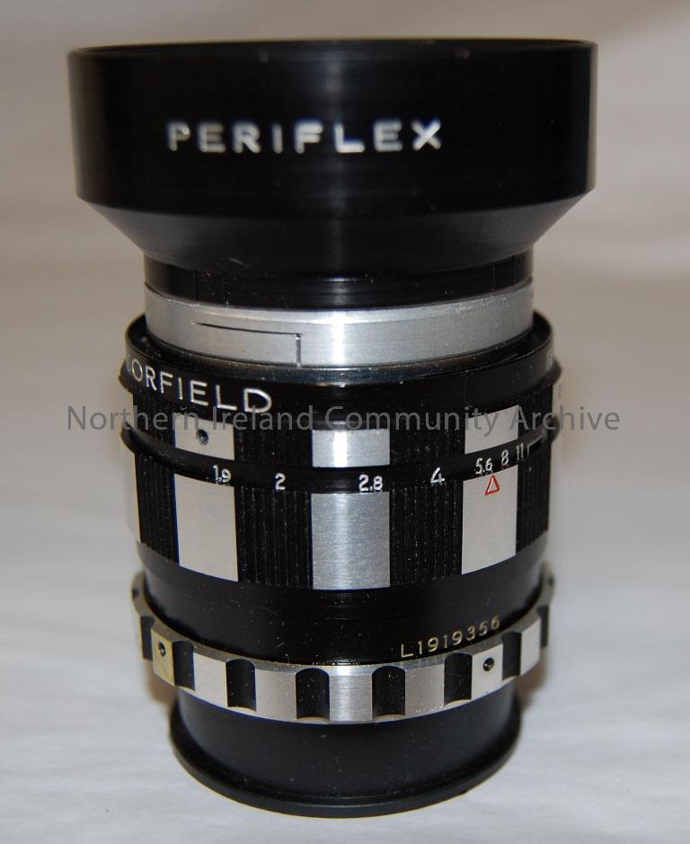 Corfield Periflex Gold star camera case with Lumax lens. Camera is accessioned as BHC:2013.78 – 2010.634 (2)