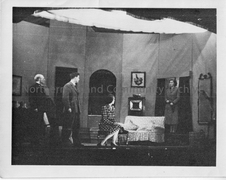 Ballymoney Drama Festival play ‘Who lies there?’, presented by The Ballymoney Literary and Debating Society in 1953. The collection also holds a copy … – 2011.197 (3)