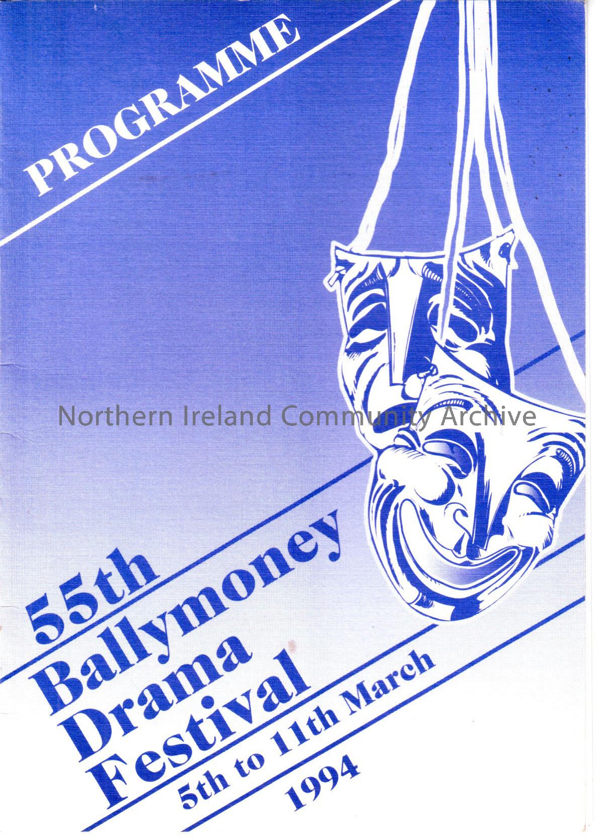 Programme of 55th Ballymoney Drama Festival,1994 5th to 11th March – 2011.36