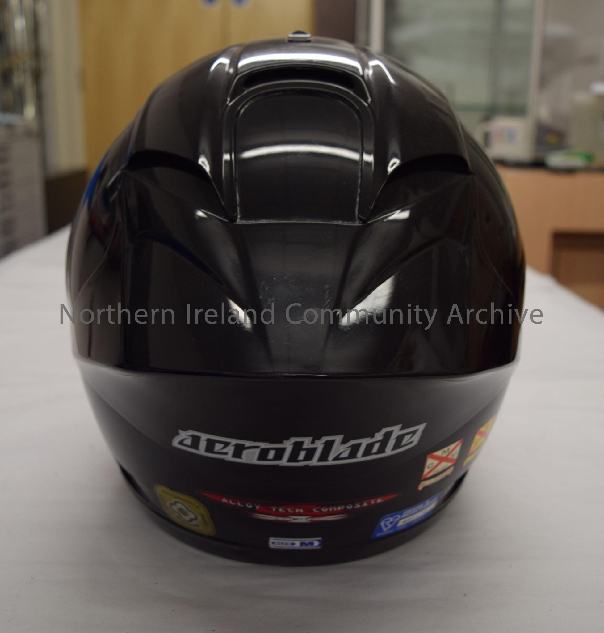 OGK helmet belonging to Ben Smith. Plain black. – 2016.34 (4)