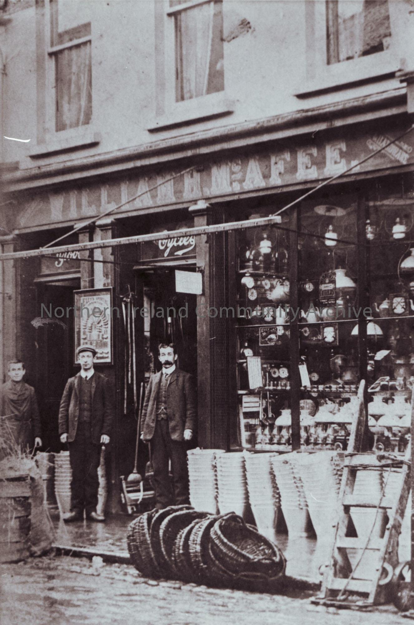 W.H. McAfee’s shop, Church Street, Ballymoney