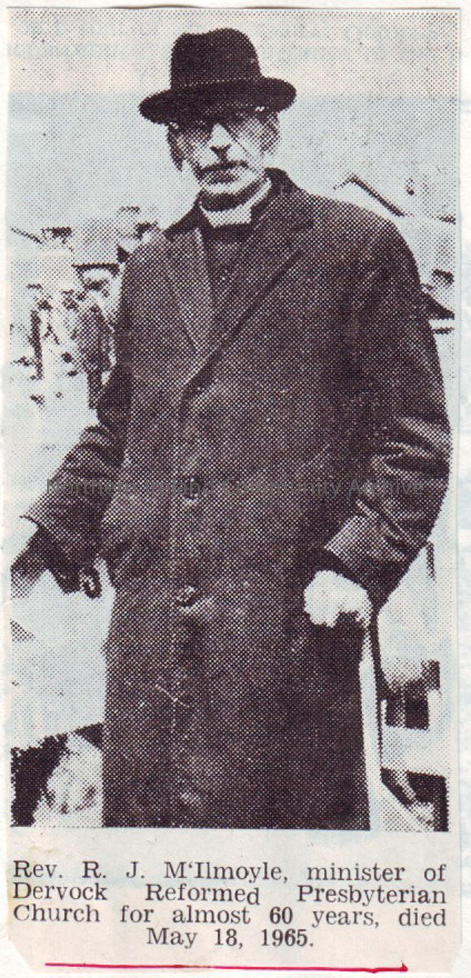 Picture of R.J. McIlmoyle, minister of Dervock Reformed Presbyterian Church