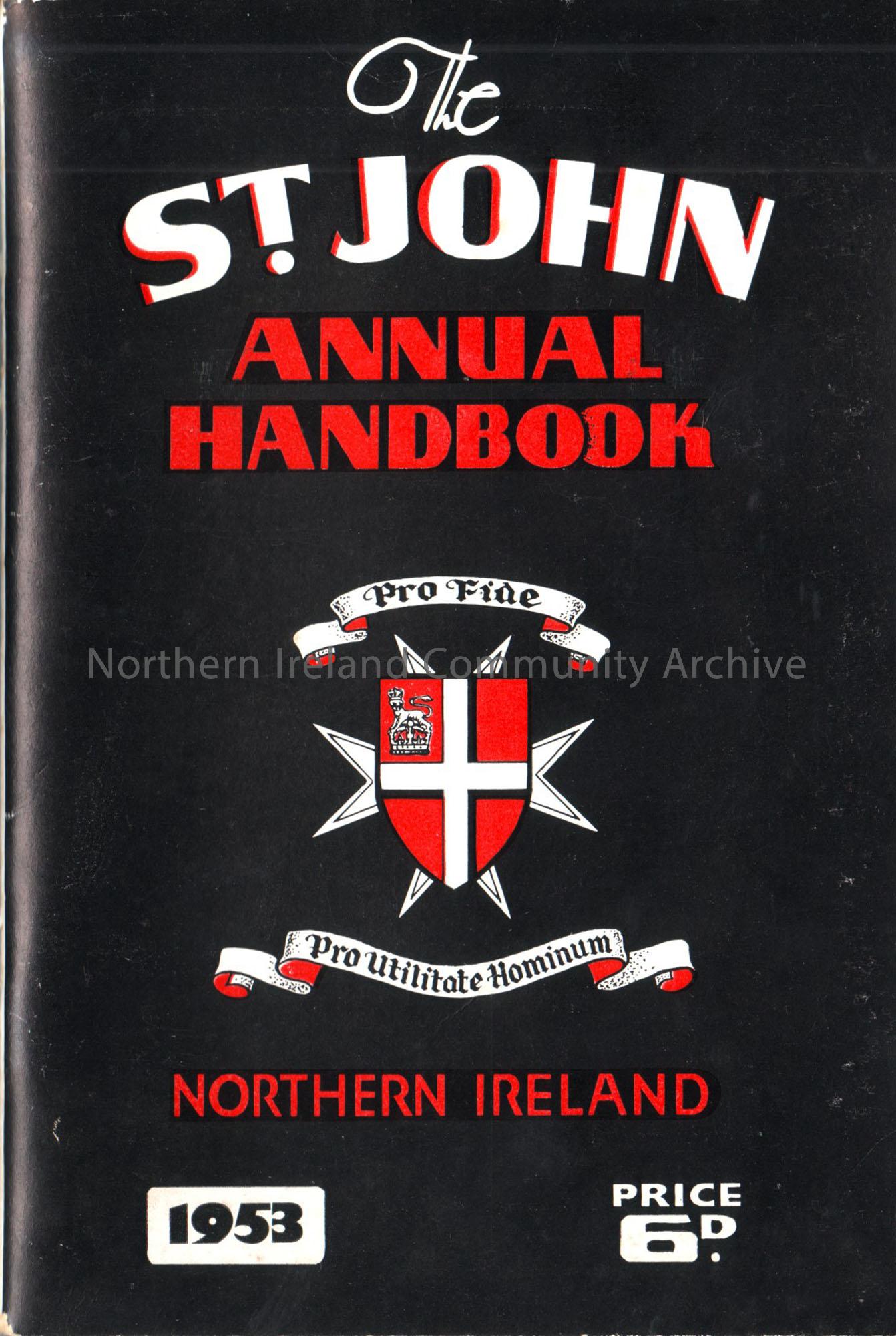 The St. John Annual Handbook, Northern Ireland, 1953.