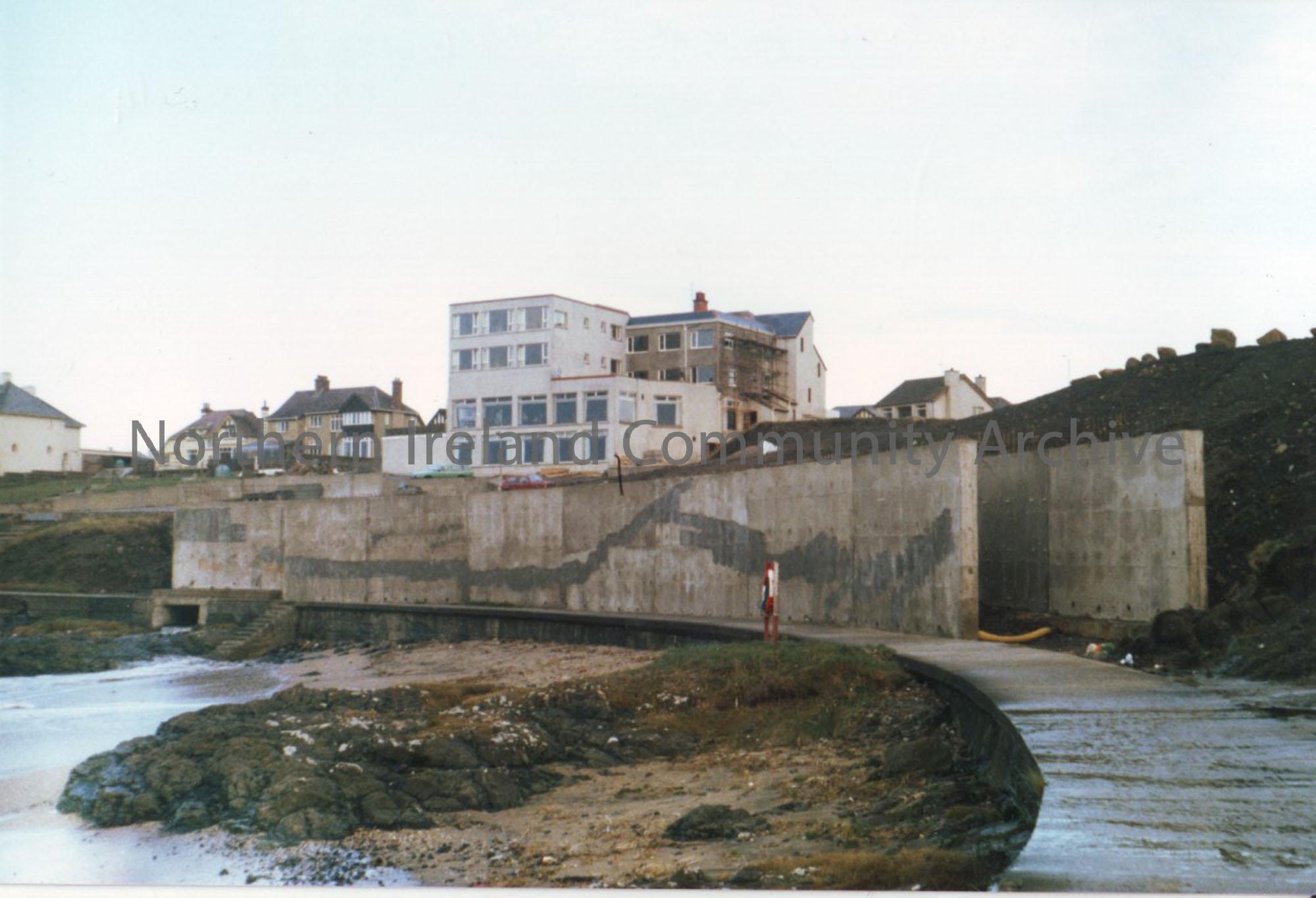 ‘The Wall’ at Portstewart, along the cliff path before demolition in 1986