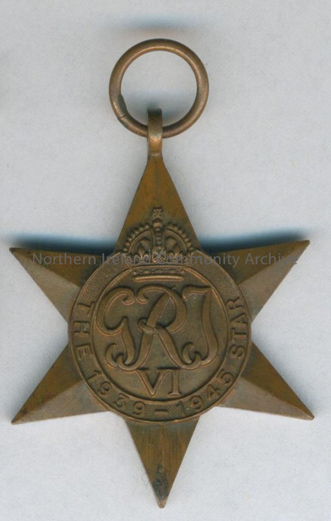 World War Two medal, The 1939-1945 Star awarded to Sgt James Tweed