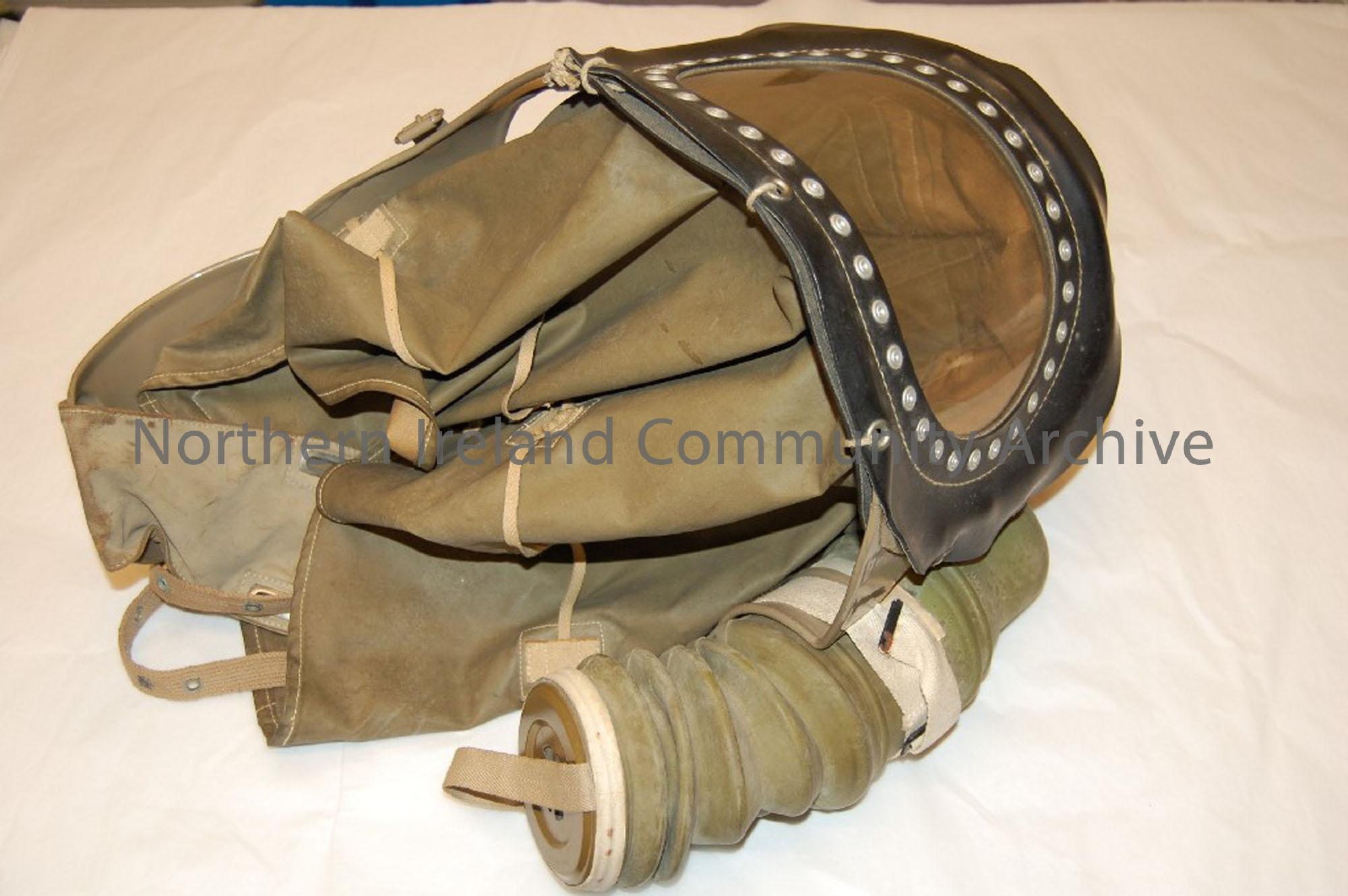 Gas mask for a baby, World War II, with original cardboard box packaging