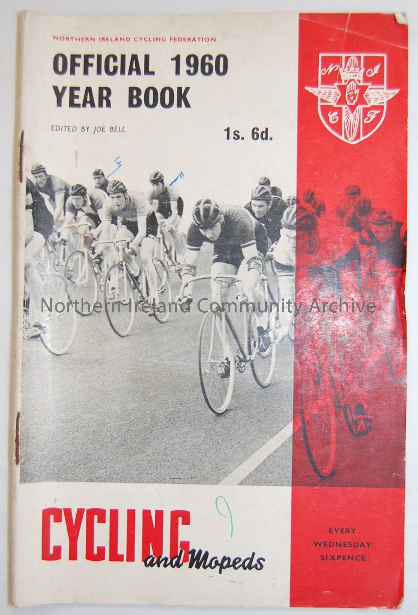 Northern Ireland Cycling Federation Official 1960 Yearbook- Cycling and Mopeds