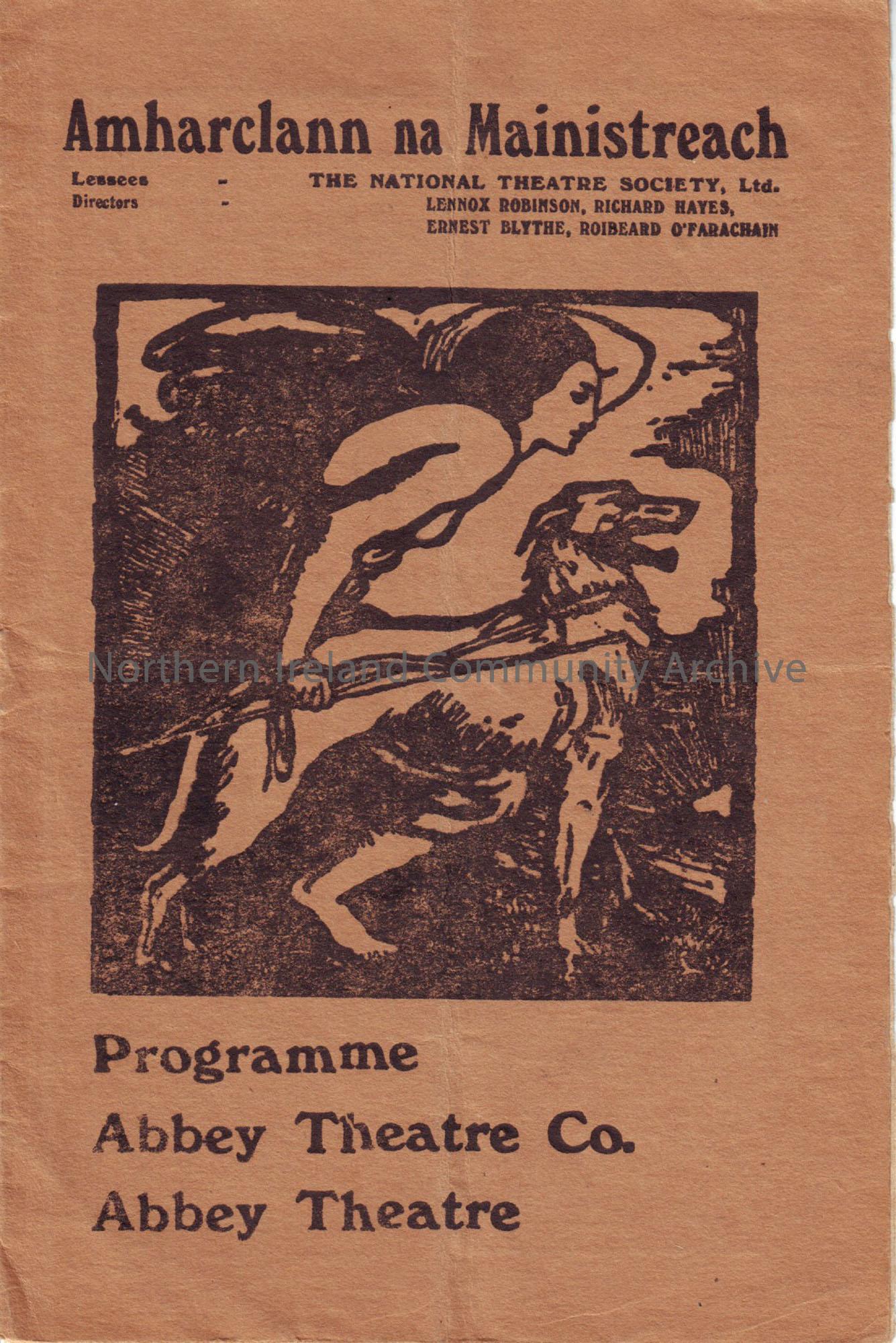 Abbey Theatre Co. The Caretakers- A play in three acts by George Shiels programme. Monday, 28th March, 1949
