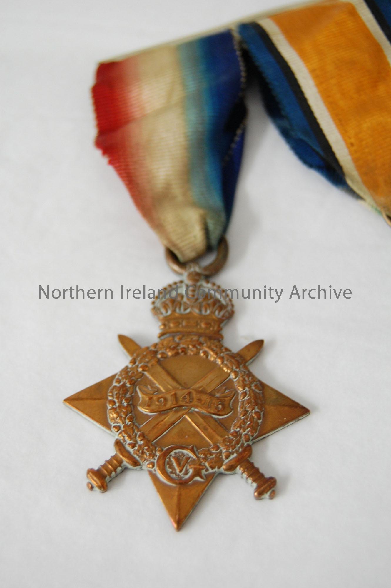 World War One 1914-1915 Star medal with original ribbon awarded to 11-17756 CPL.T.Graham. R.IR:RIF