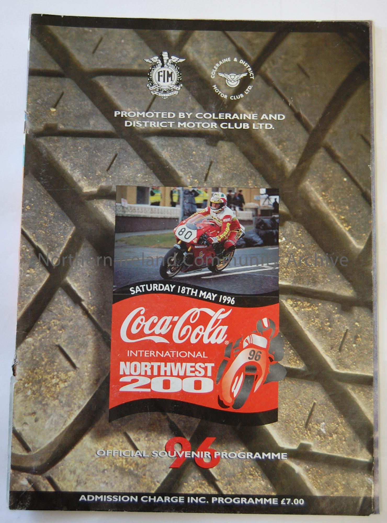 Souvenir programme- Coca-Cola International North-West 200 Saturday 18th May 1996