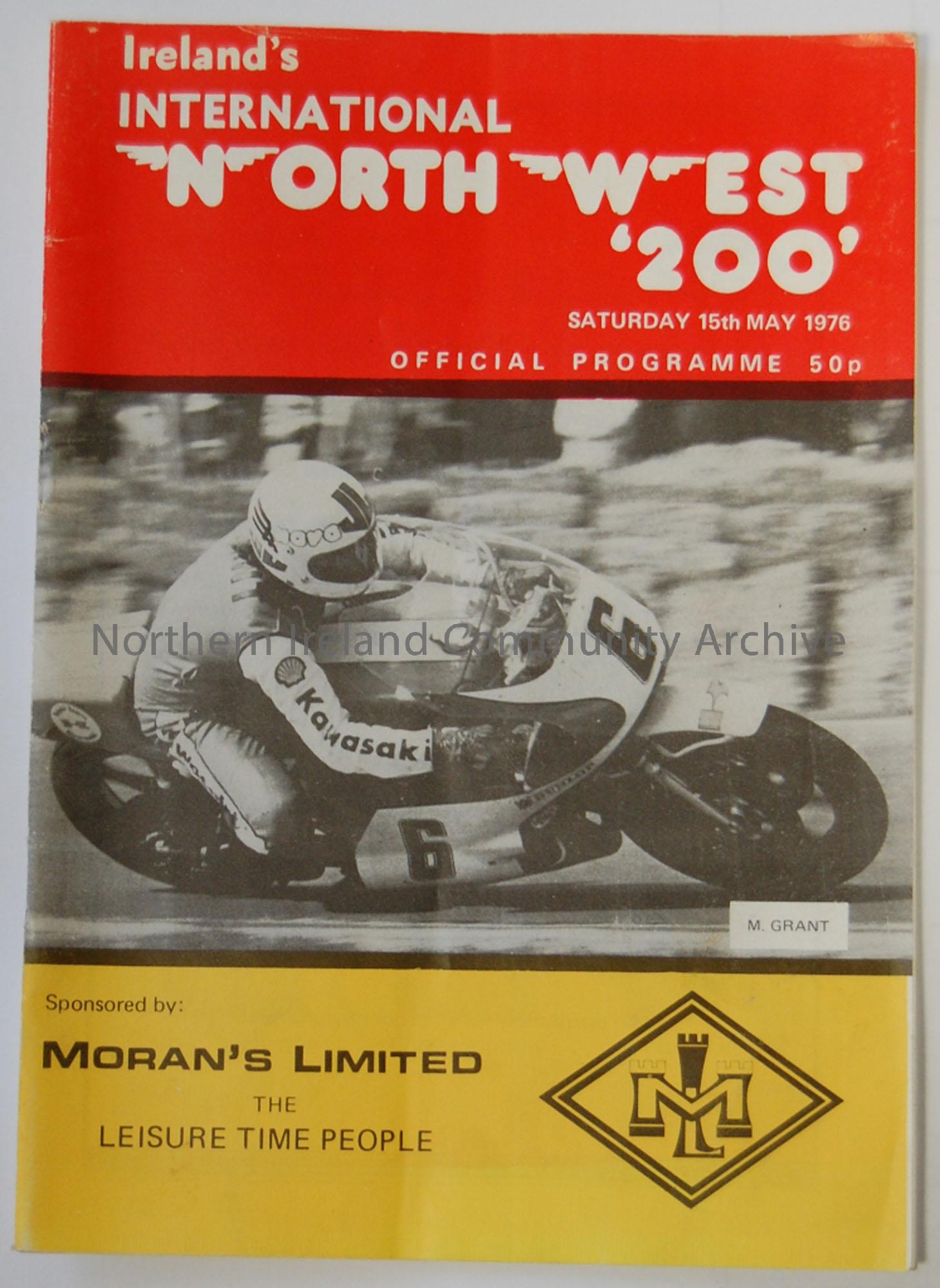 Official Souvenir programme- Ireland’s International North-West ‘200’ Saturday 15th May 1976