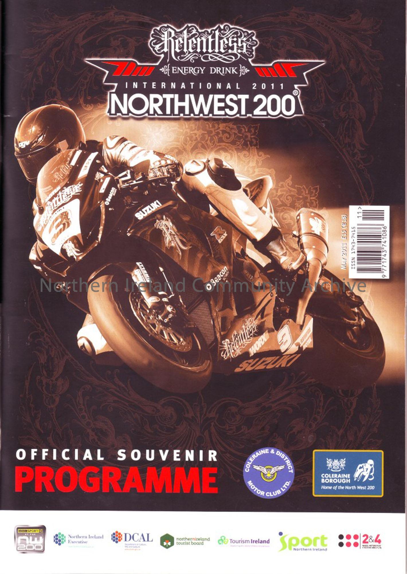International 2011 North West 200 official Souvenir programme – sponsored by Relentless energy drink