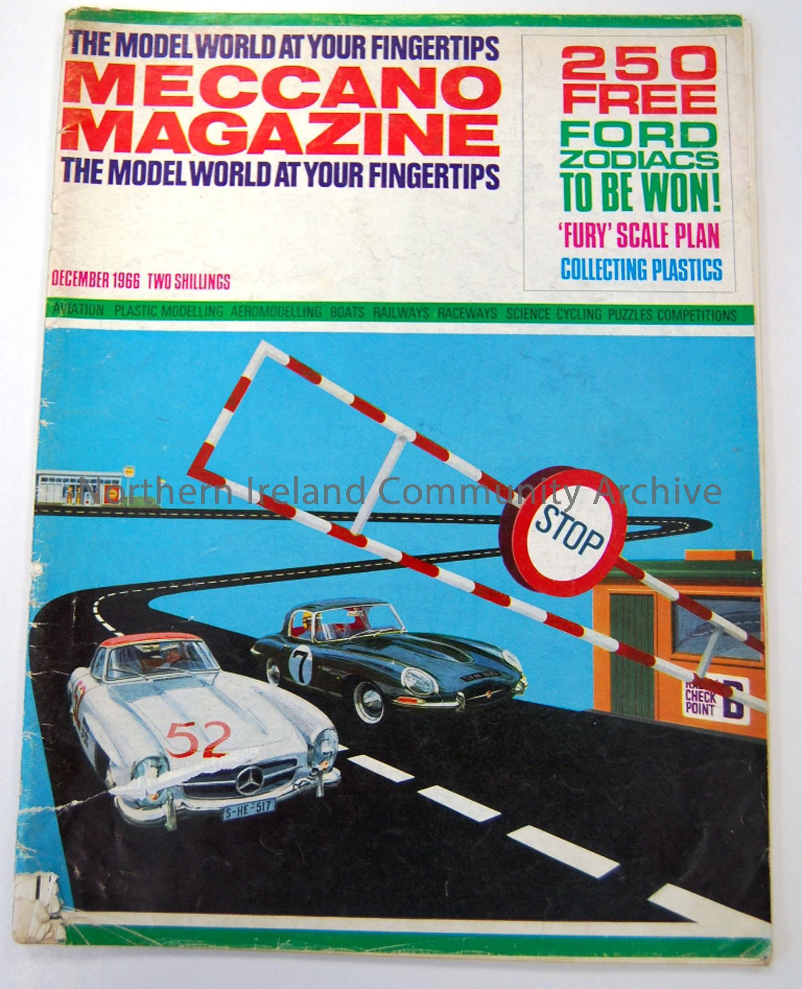 Meccano magazine, The model world at your fingertips. Decmber 1966. Price 2 shillings