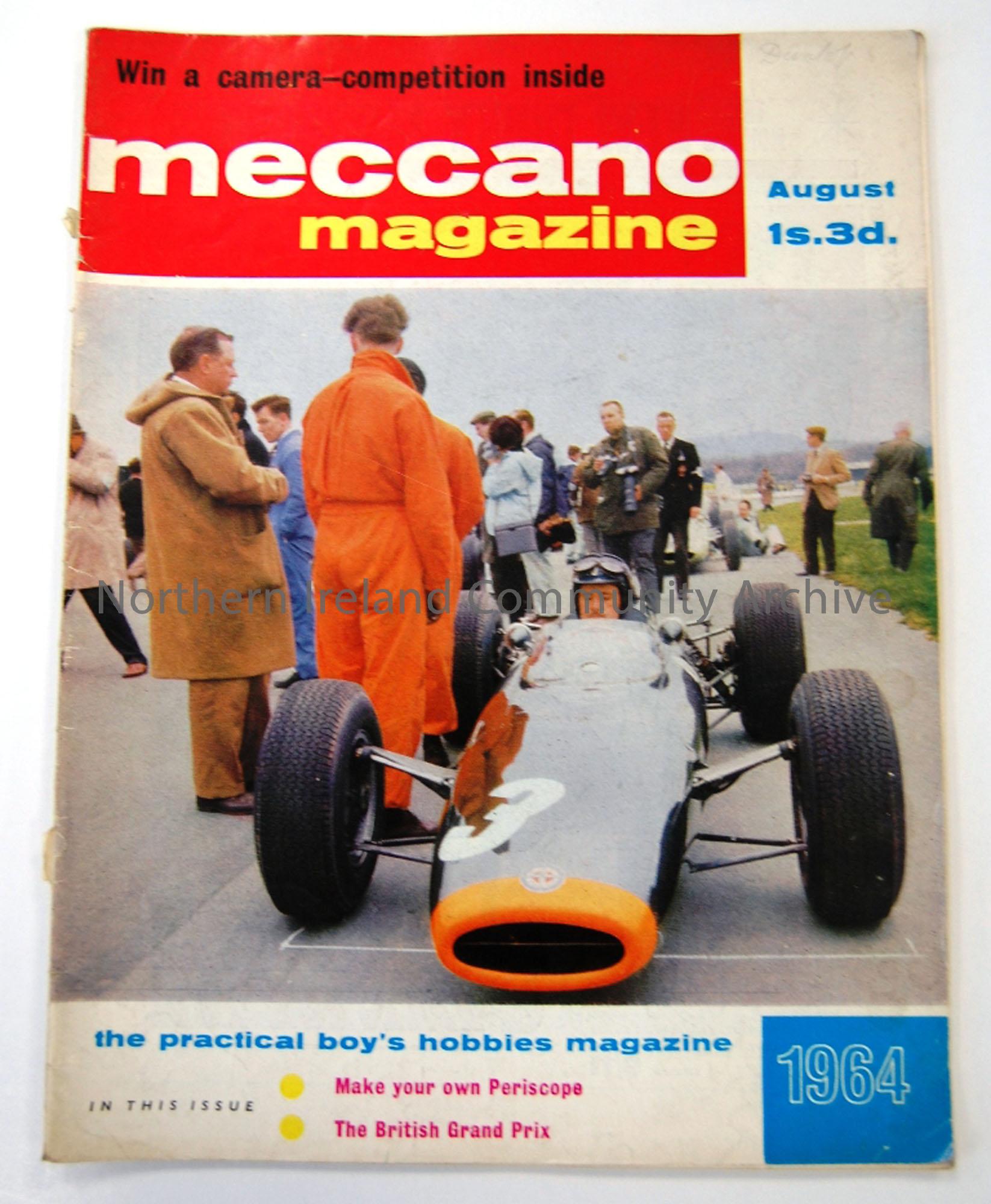 Meccano magazine the practical boy’s hobbies magazine- Win a camera- competition inside. August 1964. Price 1s.3d