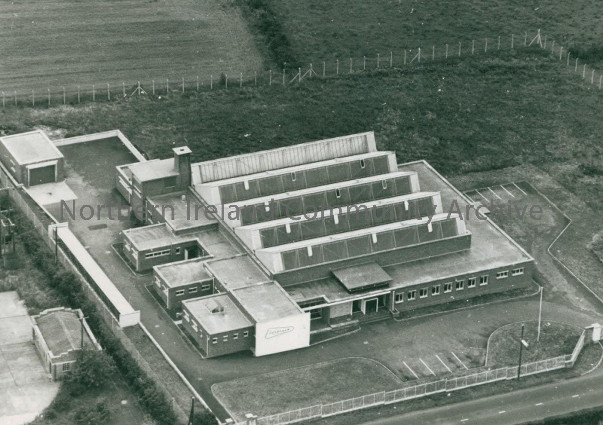 Aerial photograph of Corfield Factory