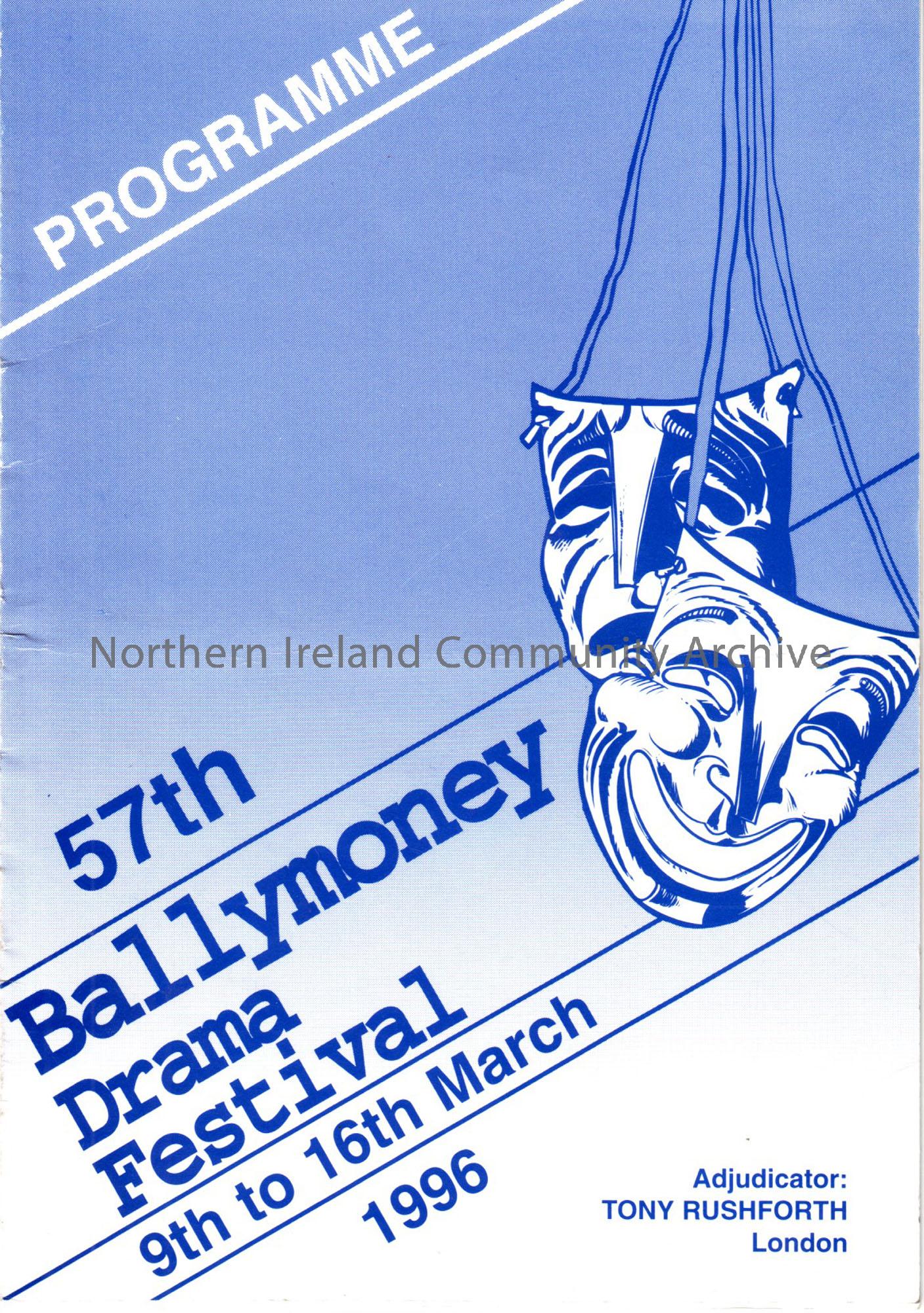 Programme of 57th Ballymoney Drama Festival,1996 9th to 16th March