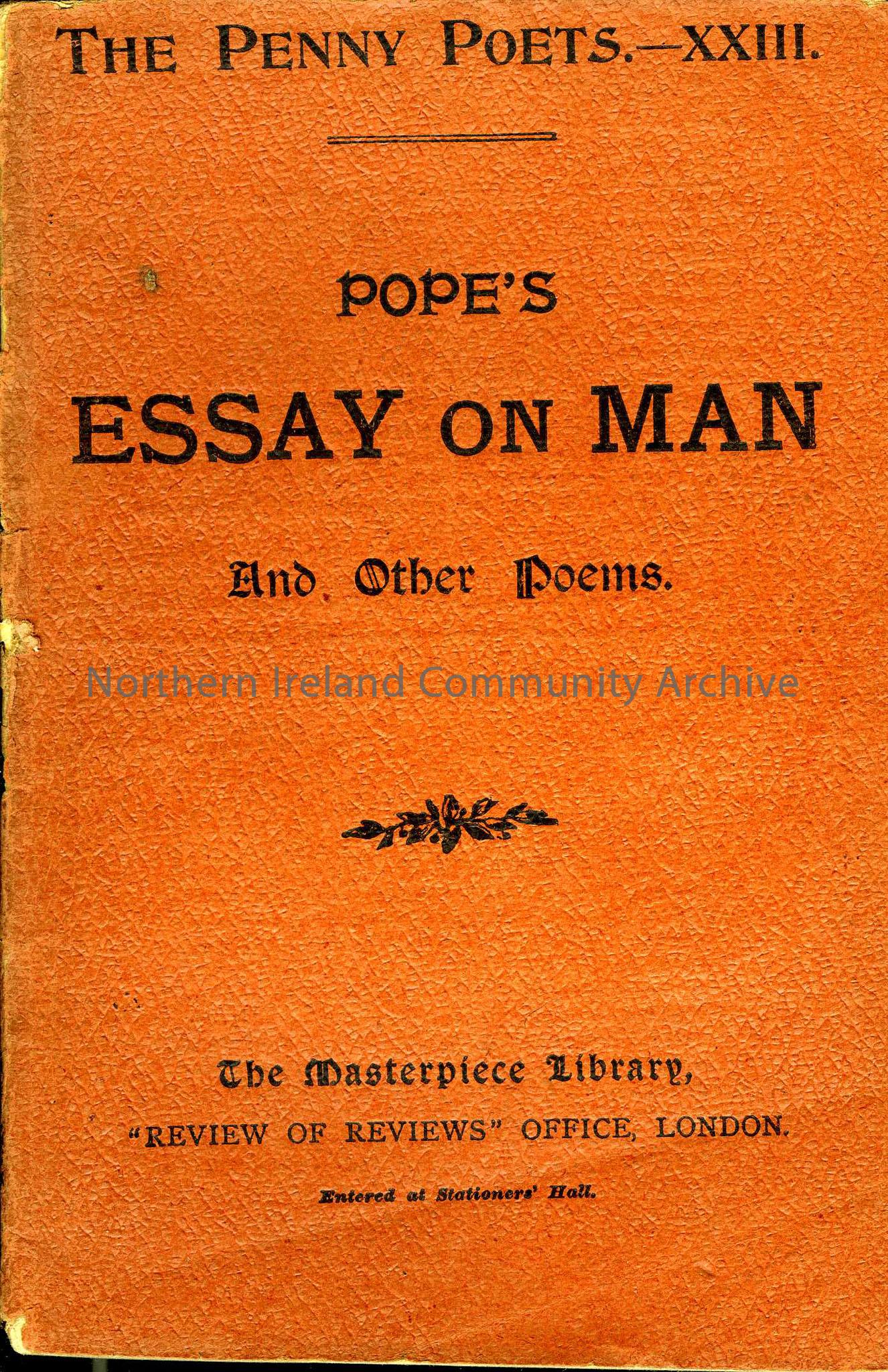 Pope’s Essay on Man and other Poems