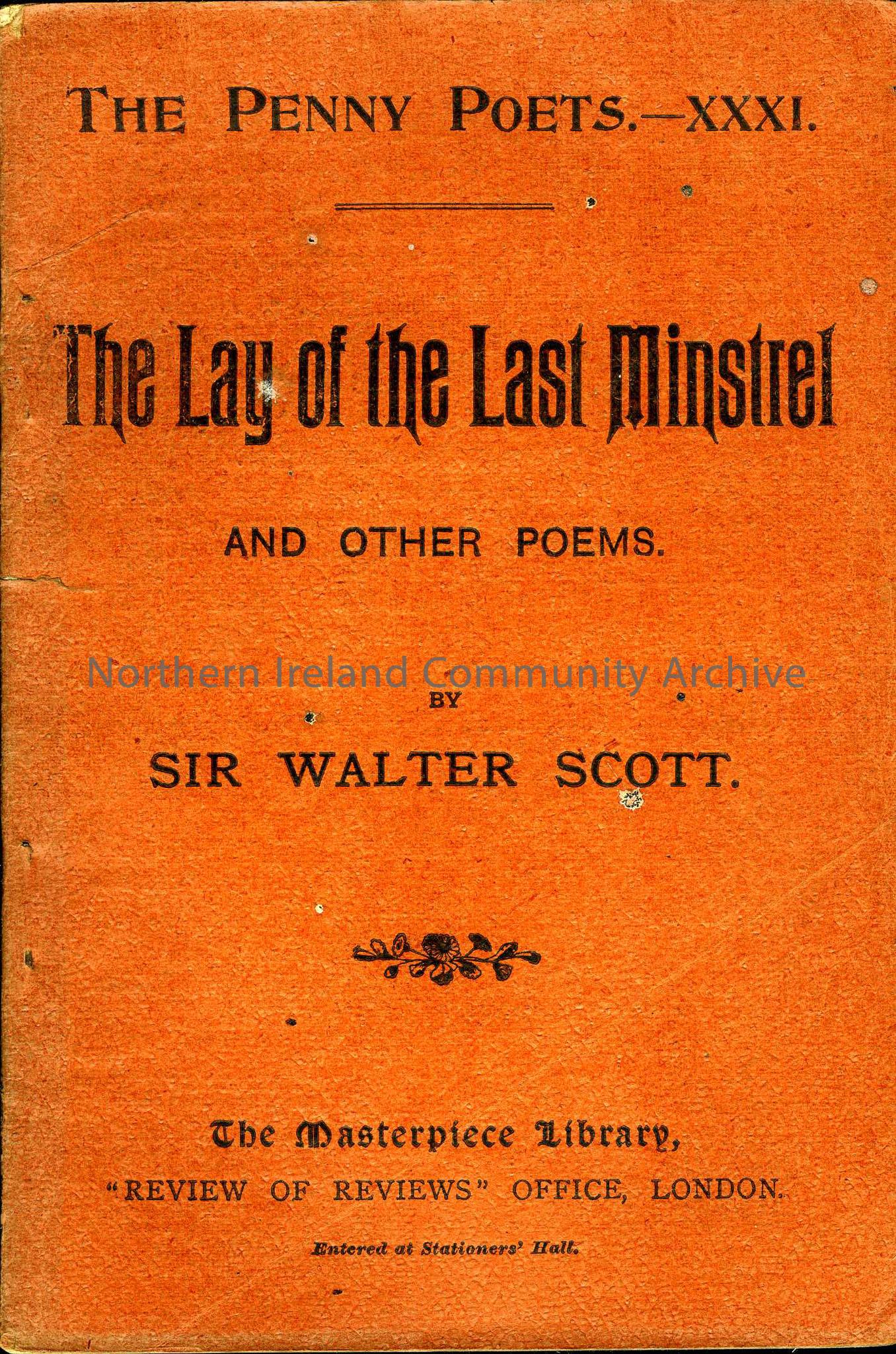 The Lay of the Last Minstrel and other Poems by Sir Walter Scott